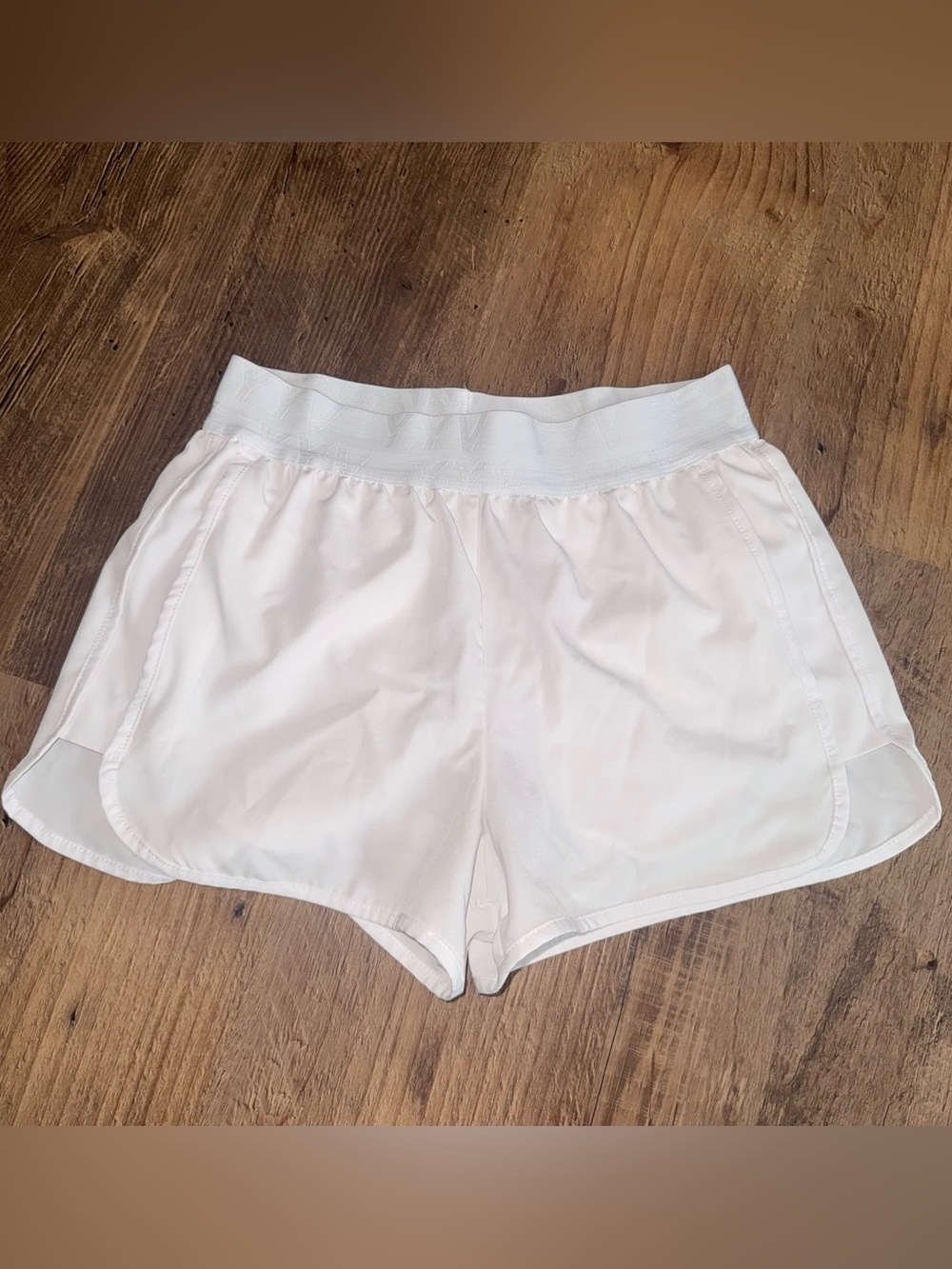 YYV Women’s Small White Running Shorts Lined Athletic Workout Gym S